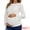 White, variant on DARING DIVA Women's Maternity Lace Floral Bell Sleeve Semi-Sheer Blouses S White
