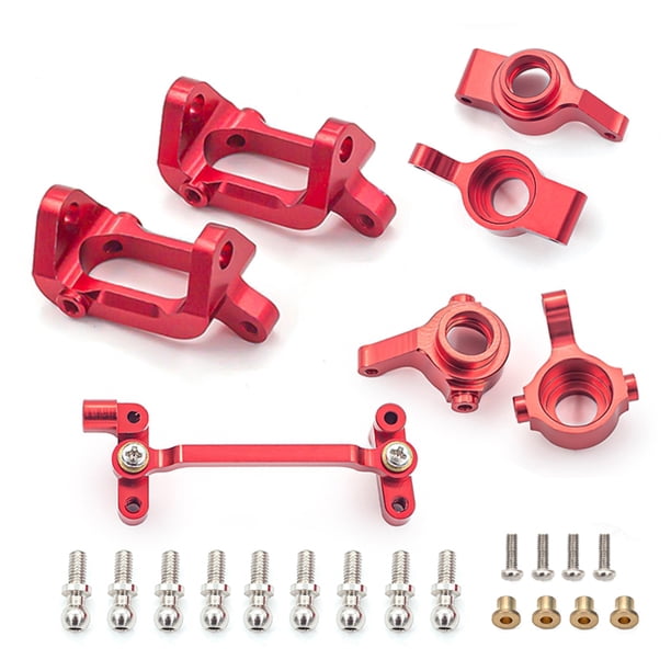 Copas de dirección, Copa de dirección C Hub Carrier trasero Stub Axle Carrier para WLtoys 1/18 A959 Abody Rojo