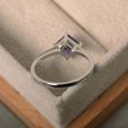 thumbnail image 3 of 925 SterlingSilver Handmade Certified 3ct Amethyst Stone EngaentRing US10, 3 of 3