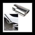 thumbnail image 3 of Car Stainless Steel Bright Silver Straight Exhaust Tail Throat Round Tube Universal Fits Car Accessories, 3 of 6