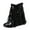 Black, variant on Hidden Wedge Boots for Women Fashion Tassel Ankle Boots Round Toe Pull on Cowboy Boots