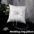 thumbnail image 3 of VONKY Ring Cushion Satin Ribbons Bowknot Rings Pillow Full Filling Exquisite Easy Matching Wedding Accessory Jewelry Shop Bridal Blue 20*20cm, 3 of 9