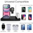 thumbnail image 4 of Station de Charge Sans Fil 4 en 1 Station de Charge Intelligente Sans Fil Chargeur Rapide Support Pliable Réglable pour SE/11/11 Pro Max, 4 of 9
