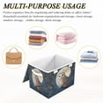 thumbnail image 7 of Storage Box With Lid 16.5x12.6x11.8In Foldable Stacked Household Storage Box Moon Owl, 7 of 7