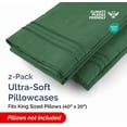 thumbnail image 3 of CGK Linens Ultra Soft & Comfy Pillowcases Set of 2 - King Size Hotel Quality Breathable 2-Piece Pillow Covers, Emerald Green, 3 of 7