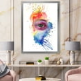 thumbnail image 3 of Designart 'Detail of Eye In Rainbow-Colored Face Portrait' Bohemian & Eclectic Framed Art Print, 3 of 4