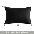 thumbnail image 2 of 2 Pack Microfiber Toddler Pillowcases with Zipper( Pillow not included ), Soft and Breathable Small Pillow Covers for Travel, Black, 13"×18", 2 of 5