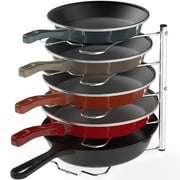 SimpleHouseware Cabinet Pantry Pot and Pan Organizer Holder Rack Holder, Chrome