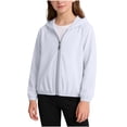 thumbnail image 2 of hengsof Girls' Zippered Sun Protection Hoodie Solid Color Long Sleeve Sun Protection Jacket Children's Outdoor Breathable Sun Protection Casual Jacket 1-15Y, 2 of 8