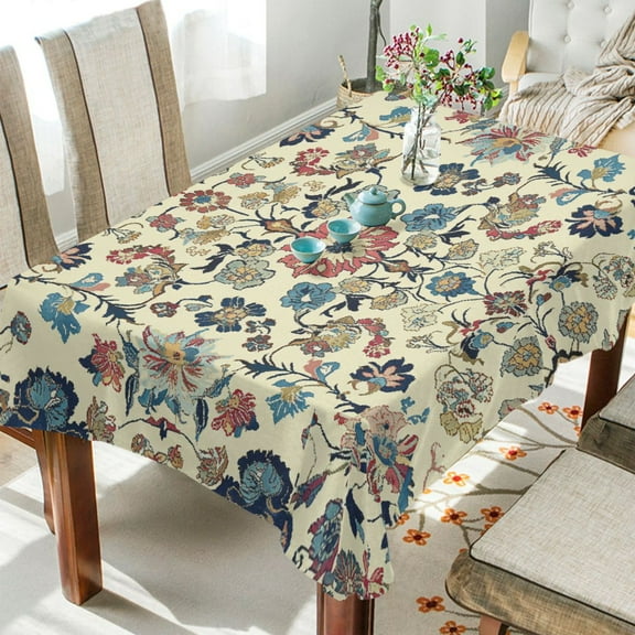 BZSMCE Square Tablecloth Timeless Garden Tapestry Pattern Tableclothes