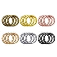 thumbnail image 1 of AMLESO 18 Pieces O Rings Spring Clip Round Carabiner Metal Split Rings 25mm Snap Hook, 1 of 8