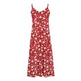 thumbnail image 2 of Robe d'Été pour Femmes Sans Manches à Col en V Imprimée Décontractée Longue Maxi pour Plage Vacances Tenue d'Extérieur, 2 of 6