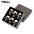 thumbnail image 3 of WRVIAU Skull Decor Magnets Set - Metallic Refrigerator Magnets with Blue Eyes - Home Kitchen Office Art Display 6 Pack, 3 of 7