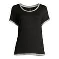 thumbnail image 4 of Secret Treasures Essentials Women's and Women's Plus Crew Neck Sleepwear Top, 4 of 7