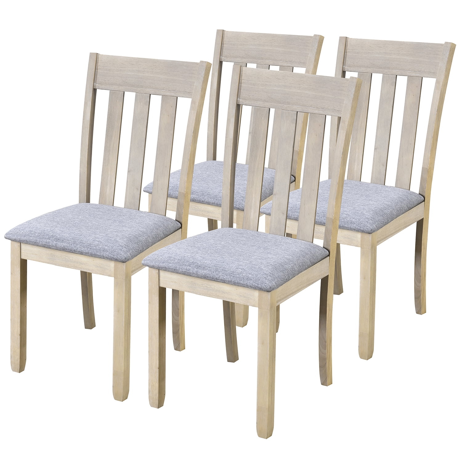 Kadyn 5-Piece Wood Dining Table Set, Round Extendable Dining Table with 4 Dining Chairs, Solid Wood Dining Room Table Set for Dining Room, Natural Wood Wash Kadyn 5-Piece Wood Dining Table Set, Round Extendable Dining Table with 4 Dining Chairs, Solid Wood Dining Room Table Set for Dining Room, Natural Wood Wash