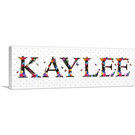 ARTCANVAS KAYLEE Girls Name Room Decor Canvas Art Print - Size: 60" x 20" (1.50" Deep)