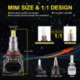 thumbnail image 2 of Horohoroe (par de 2) (9005/HB3) 6000K luz blanca positiva nuevo G11 enchufe directo de alto brillo 360 grados mini LED faro de coche CSP multi-mecha, 2 of 8