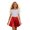 Z107 Red, variant on Glisme Little Girls Back To School Skirts Shiny Solid Color Elastic Waist Dance Soft Pleated Skirt For Girls Size L