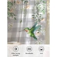 thumbnail image 6 of Sheer Curtains 96 Inches Long, Watercolor Floral Semi Sheer Curtains Light Filtering Window Treatment, Spring Flowers Birds Plants Gray Plaid Privacy Voile Drapes for Living Room Bedroom 52x96 Inch, 6 of 7