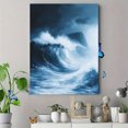 thumbnail image 4 of Qisvanset 12x16 Inch Stormy Wave Ocean Canvas Wall Art, Dramatic Seascape Coastal Living Bedroom Decor, 4 of 8