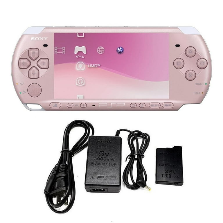 Restored Playstation Portable PSP 3000 Gaming Console, Blossom Pink (Refurbished)