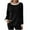 Black, variant on Heisall Womens Layered Shirts Autumn Winter Fashion Casual Solid Color Round Neck Long Sleeve Loose Daily Wear Tops