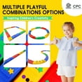 thumbnail image 4 of Kids Balance Beam Stepping Stones for Kids Max Load Indoor or Outdoor Non-Slip Textured Surface & Rubber Pads Bottom Toddler Promote Agility Coordination Sensory Five Star Pattern, 4 of 7