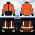 thumbnail image 7 of TCCFCCT Hi Vis Jackets for Men, Class 3 Reflective Safety Jackets for Men, Waterproof High Visibility Winter Bomber Rain Jacket for Mens Construction Work, High Vis Jacket, Meets Ansi, J-Orange XL, 7 of 7