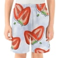 thumbnail image 2 of Strawberry Slices Pattern Athletic Shorts Breathable with Comfort Fit Drawstring Casual Sweatshorts Large, 2 of 9