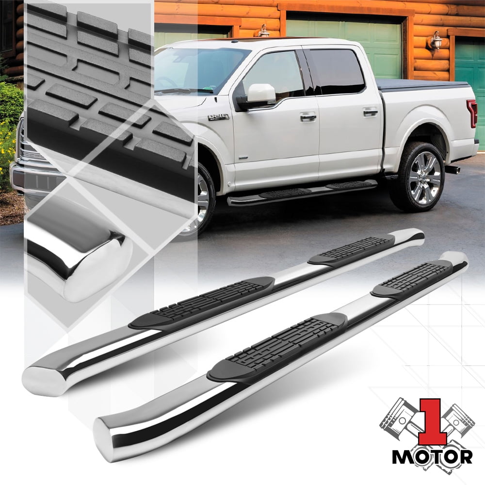 Chrome 4" Oval Curved Side Step Nerf Bar for 1520 F150/F250 Crew