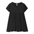 thumbnail image 6 of ZACPNCV Girls' Cotton Short Sleeve Dresses Casual Sundress Black 7-8 Years, 6 of 9