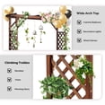 thumbnail image 5 of Ktaxon 7.2ft Large Wood Arch with Planter Box Flat Top Trellis for Garden Climbing Plants, Carbonized, 5 of 9