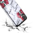 thumbnail image 5 of Moto E6 Case, Kaesar Slim Hybrid Dual Layer Shockproof Hard Cover Graphic Fashion Cute Colorful Silicone Skin Cover Armor Case for Moto E6 (Rose White Marble), 5 of 5