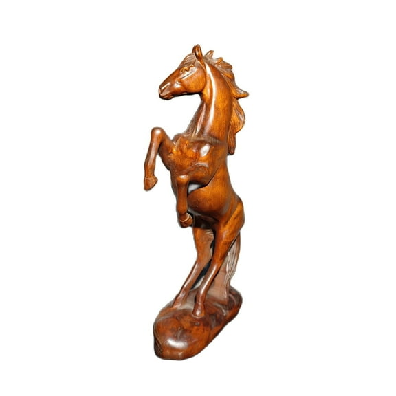 vintage carved wood wooden horse figurine statue decoration boxwood carving nice