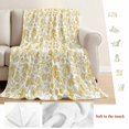 thumbnail image 5 of Yellow Flowers Blanket Soft Cozy Warm Throw Blanket for Couch, Plush Fuzzy Flannel Fleece Blankets for Sofa, Country Pastoral Floral Leaves Vines Bed Blankets Lightweight Gifts for Women, 40"x50", 5 of 9