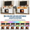thumbnail image 6 of Garvee 60" Fireplace TV Stand with 23" Electric Fireplace, Farmhouse Wood Entertainment Center with 6 Drawers, Fits TVs up to 65", White, 6 of 11