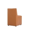 thumbnail image 6 of Manhattan Comfort Anna 19.69" Square Faux Leather Dining Chair in Saddle Brown, 6 of 10