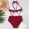 thumbnail image 3 of Sngxgn Women Swimsuits Vintage Tummy Control Swimwear(Red,L), 3 of 6