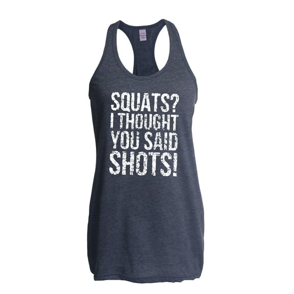 IWPF - Women's Racerback Tank Top - Squats I Thought You Said