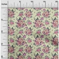 thumbnail image 2 of oneOone Silk Tabby Light Yellow Fabric Florals Fabric For Sewing Printed Craft Fabric By The Yard 42 Inch Wide, 2 of 4