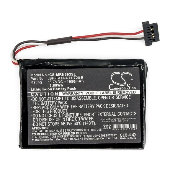 1050mAh BP-TATA3-11/720 B Battery for Magellan RoadMate N393M-4300 RoadMate N393M-5000