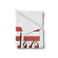 thumbnail image 2 of Idaho Soft Flannel Fleece Throw Blanket, Flag Pattern in Heart Shape State Name on Plain Background, Cozy Plush for Indoor and Outdoor Use, 50" x 60", Dark Blue Dark Salmon, by Ambesonne, 2 of 5