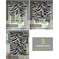 thumbnail image 5 of Animal Zebra Fur Texture Pattern Curtain for Living Room Kitchen Tie-up Short Curtains Adjustable Rod Pocket Drapes, 5 of 6