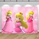 thumbnail image 3 of Fondo de fiesta de princesa Peach con decoración de Super Mario rosa, fondo para cumpleaños de niña, accesorios para estudio fotográfico de baby shower, 3 of 5