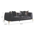 thumbnail image 5 of Majestic Thick Velvet Fabric Upholstered Sofa Made With Wood Finished in Black, 5 of 6