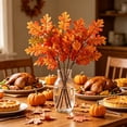 thumbnail image 2 of 2 Pack Artificial Maple Leaf Bouquet, Fall Harvest Thanksgiving Decor, Vase Filler Photography Props For Indoor Outdoor Gift, 2 of 6