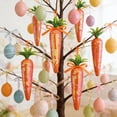 thumbnail image 7 of HOARBOEG Set of 2 Easter Carrot Ornaments, Sparkling Glitter Foam Carrot Decor for Easter Basket and Table, Farmhouse Style Holiday Hanging Decorations, 7 of 7
