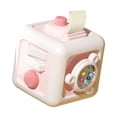 thumbnail image 1 of Juguetes sensoriales para niños pequeños, cubo de actividades, habilidades motoras finas, juguete educativo, cubo de actividades Montessori para bebés rosa, 1 of 8