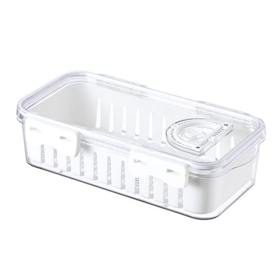 Vikakiooze Fridge Organizers, Food Storage Bins, Refrigerator Storage Container, Fridge Food Container With Lids Refrigerator Fruit Vegetable Storage Fresh Keeper, Partit