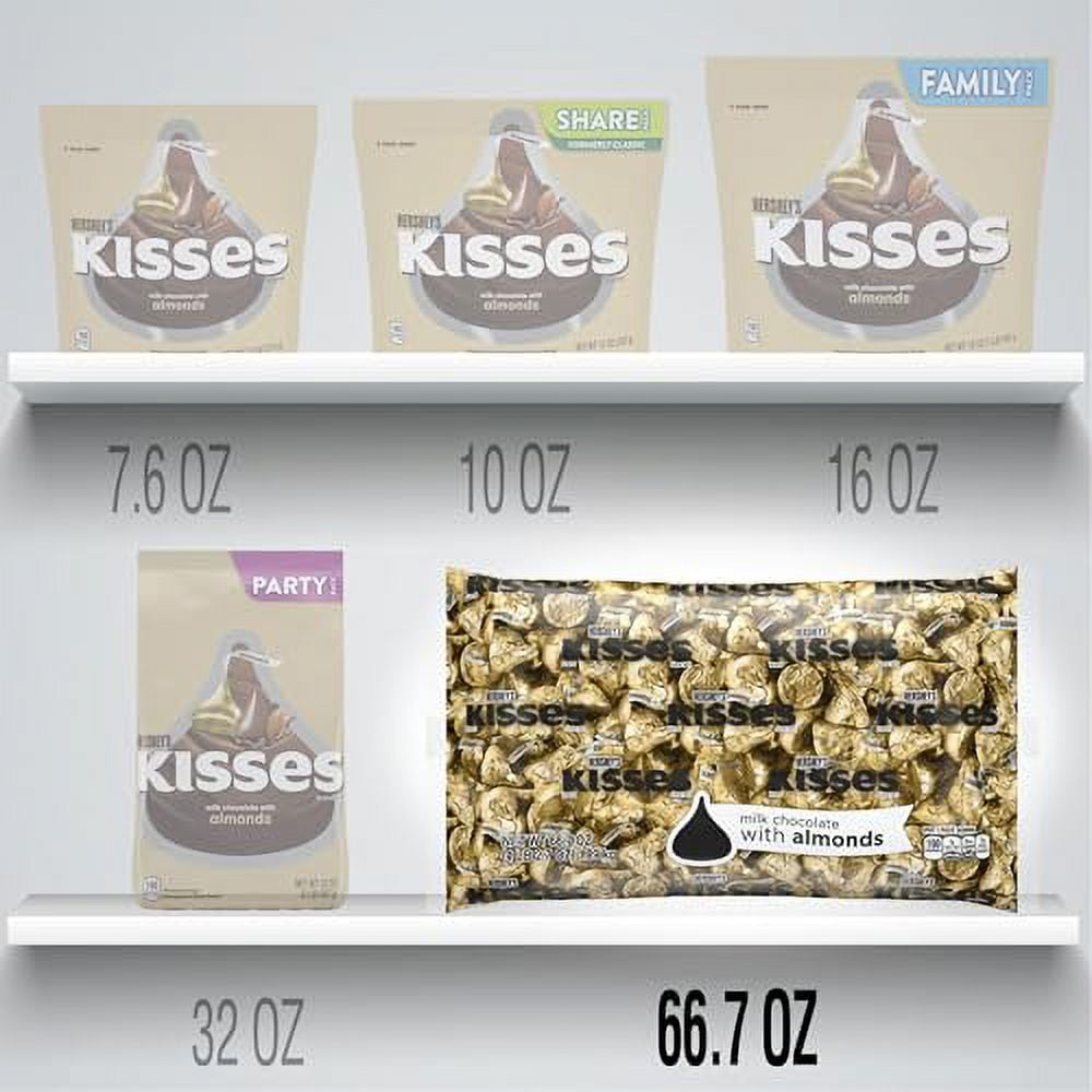 New Hershey's KISSES Milk Chocolate With Almonds HEC62083